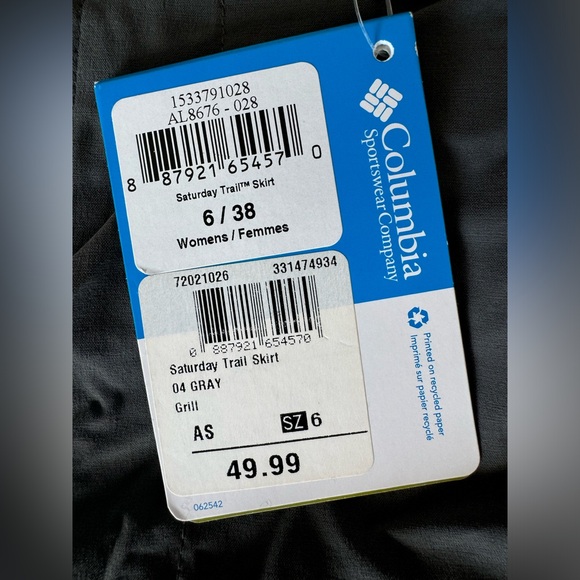 COLUMBIA SATURDAY TRAIL SKIRT SIZE 6 - Picture 3 of 6